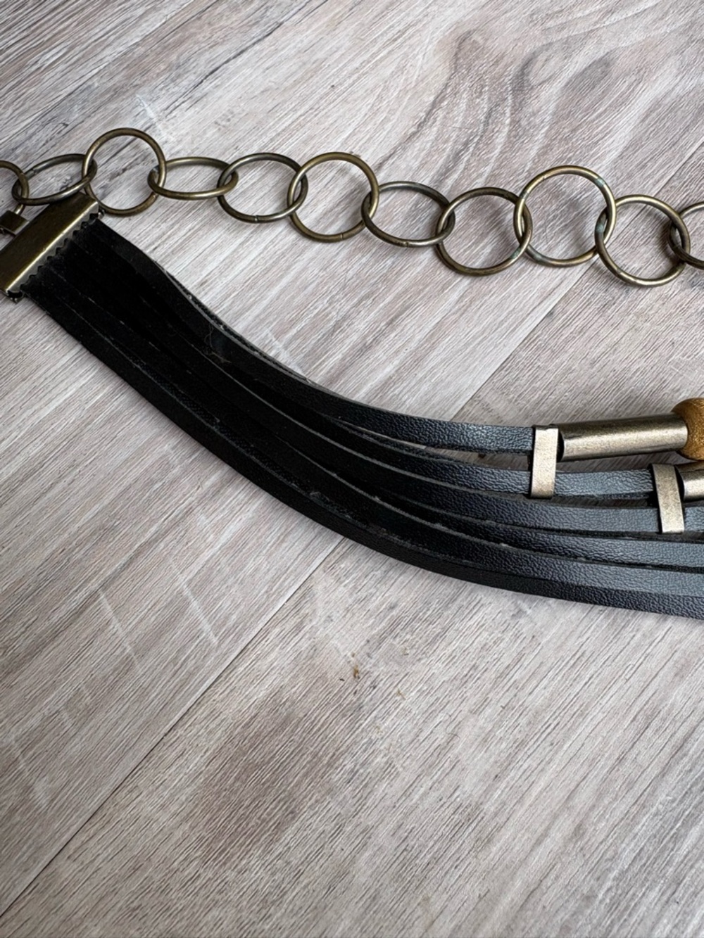 Leather and Beaded Belt - Picture 5 of 6